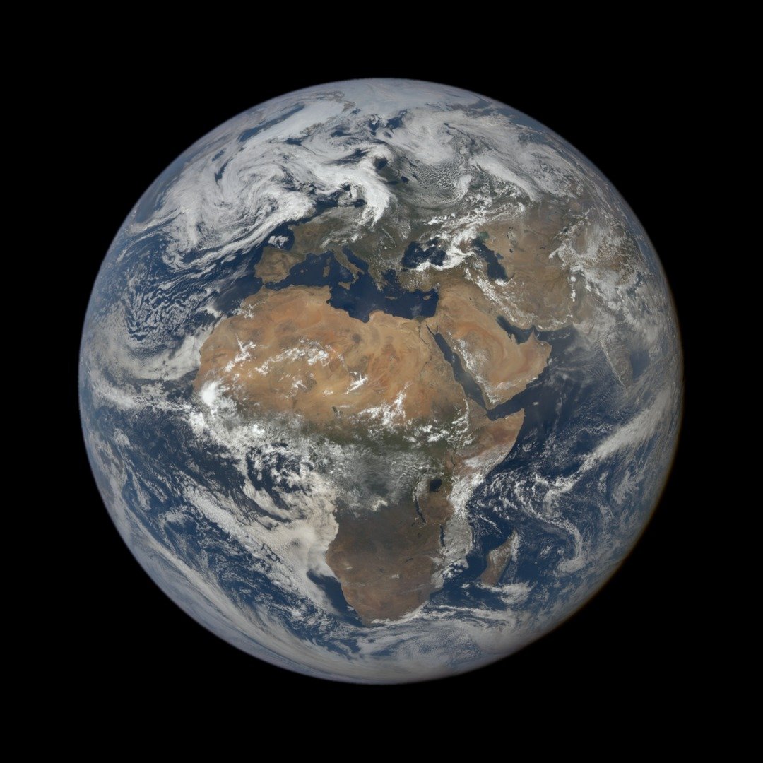 Earth from space, centered on Africa